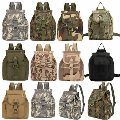 Men Women Military Tactical Canvas Bag Travel Sports Rucksack Hiking Backpack US • $20.98