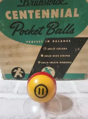 Vintage Brunswick Centennial Gold Crown Pocket 11 Eleven Ball Pool Billiards  • $18.95