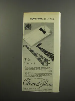 1953 Charvet Et Fils Shirt And Ties Advertisement - Tres Charvet • £18.99