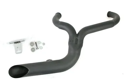 Harley Dyna Exhaust 2 Into 1 Black Pipe Lake Side FXD 91-2005 V-Twin 30-0710 CE • $254.79