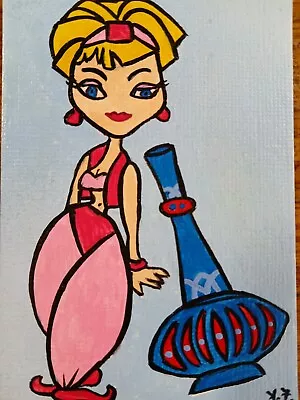 ACEO ORIGINAL ATC I Dream Of Jeannie HAND PAINTED ACRYLIC SIGNED • $5.95