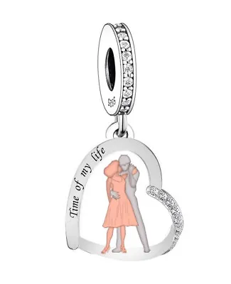 Dancing Couple Time Of My Life Charm Wife Girlfriend 💜 925 Sterling Silver • £16.99