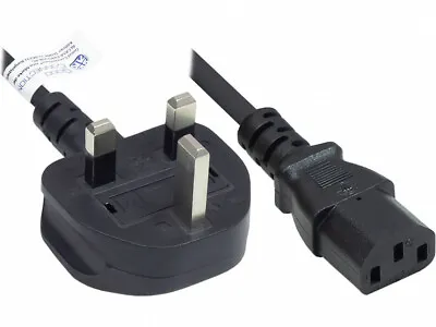 Good Connections C13 IEC UK Plug Type G Mains Lead Kettle Lead 1.8m Black • £4.99