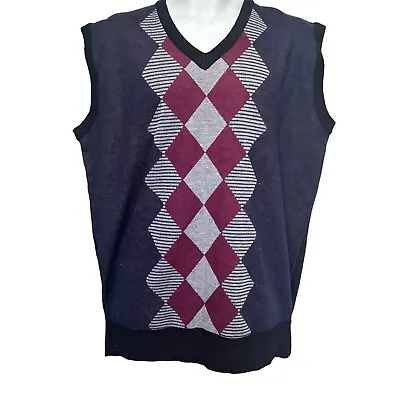 Johnny J Argyle Sweater Vest Mens Size XXL • $18.75