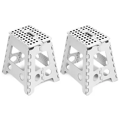 2 Pack 16  Folding Step Stool Camping Seat Non-Slip Portable Fishing Outdoor • $37.99