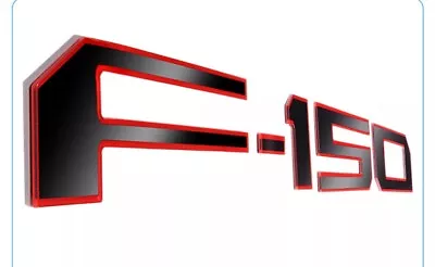 Black & Red Tailgate Letter Emblem For F150 2021 2022 2023 Rear 3D Decal Sticker • $17.49