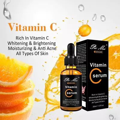 30 Ml Pure Vitamin C10 Serum For Face With Hyaluronic Acid Brightening Face Eye  • $11.99