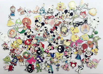 NEW Lot Mixed Mickey Mouse Cartoon DIY Metal Charms Jewelry Making Pendants Gift • £11.86