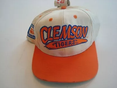 Clemson Tigers Script Hs   Snapback Deadstock Hat Cap Vintage P4 • $18.90
