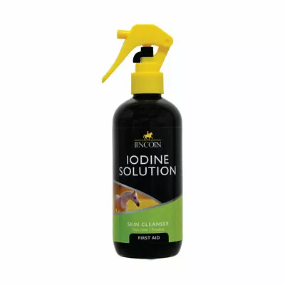 Lincoln Iodine Solution For Horses & Ponies First Aid 250ml *** IN STOCK *** • £9.99