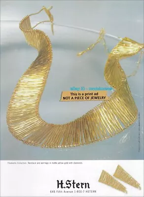 $3.00 PRINT AD - H. STERN Jewelry 1998 Filaments Collection 1-Page • $3