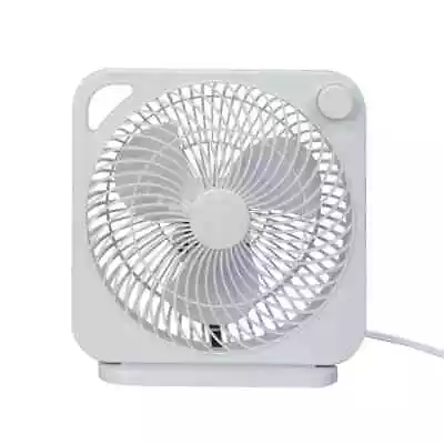 New Style 9 Inch Box Indoor Comfort Personal AC Electric Fan 3 Speeds White • $12.96