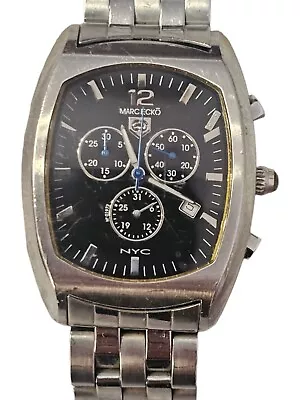 Marc Ecko Chronograph/Watch  Big Apple  SS New Battery E15000G2 • $125