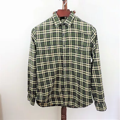 J. Crew Green Plaid Flannel Shirt Size Medium Long Sleeve • $14.95