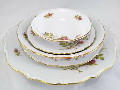 Vtg W Eschenbach Bavaria Germany Briar Rose Fine China 5 Piece Set • $49.99