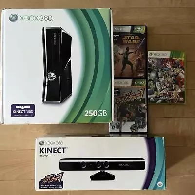 Xbox 360 Console 250Gb Kinect 3game Set Japan • $198