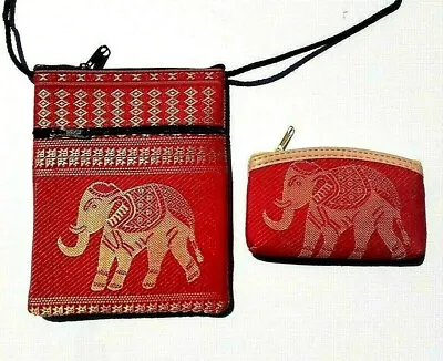 Passport Holder/shoulder Bag With Neck Strap Pockets And Matching Coin Purse • £7.85