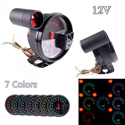 5  Car RPM Tachometer Gauge 7Color Backlight LED Shift Light For 4/6/8 Cylinder • $51.52