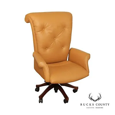 Leathercraft Tufted Leather Executive Office Armchair (N) • $965