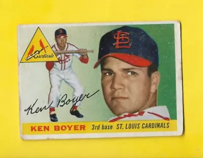 1955 Topps Ken Boyer ROOKIE #125 St. Louis Cardinals G/VG Marked FREE SHIPPING • $19.99