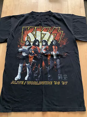 Vintage KISS 1996-1997 Alive Worldwide Washington DC T Shirt Men's L - No Tag • $80