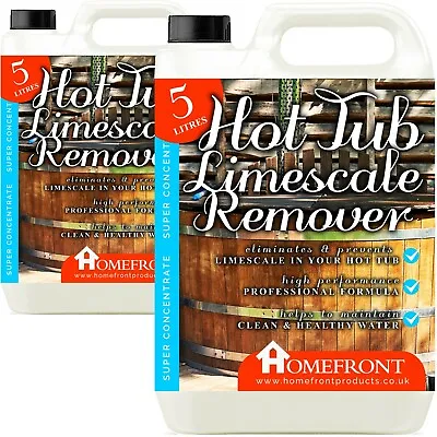 Homefront Hot Tub Spa Whirlpool Descaler Stop Limescale Prevention Inhibitor 10L • £23.95