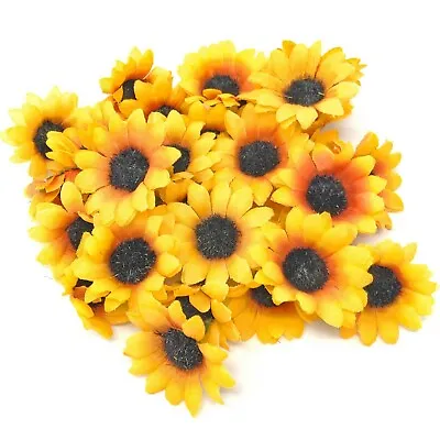 Sunflower 35mm Mini Daisy Decorative Synthetic Flowers (Faux Silk) - UK SELLER • £16.49