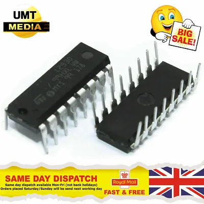 L293D Motor Driver Chip Push Pull Four Channel Stepper H-bridge IC DIP UK • £3.80