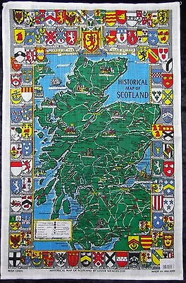 Historic Map Of Scotland Cotton Linen Tea Towels Glass Cloth  Pack Of 3 Or 6 • £7.49