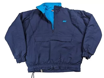 Vintage Nike Anorak Windbreaker Jacket Mens Small Insulated Pullover Cinch Waist • $25.99