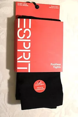ESPRIT Footless Tights XL Color Black New With Tags • £9.50