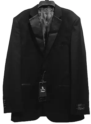 Adam Baker Men's Black Formal Tuxedo Jacket Classic Fit  Style Bellio Size 38L • $100