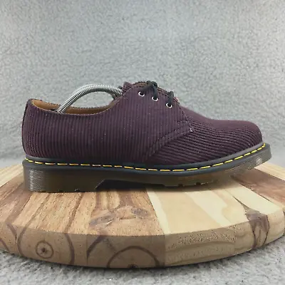 Dr. Martens Corduroy Oxford Adult Men 11 Purple Oxblood Duchess Shoes Casual • $99.94