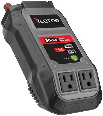 VECTOR 500 Watt Power Inverter Dual Power Inverter Two USB Charging Ports • $35