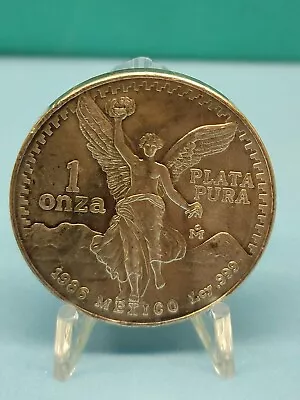 1986 Silver Mexican Libertad Onza 1 Oz Brilliant Coin Mexico Silver Coin • $23.50