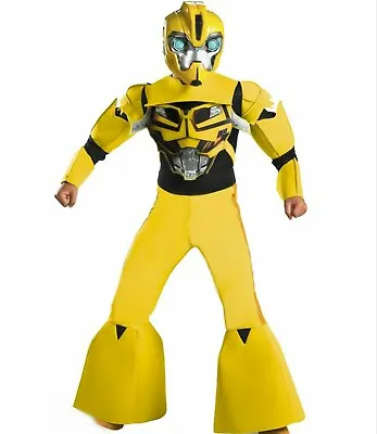$89.99 • Buy Transformers Prime Deluxe 3-D Padded Size 7-8 Medium Bumblebee Costume New 2012