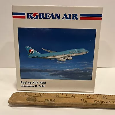 1:500 Herpa Korean Air Airlines Boeing 747 400 Jet Scale Toy Die Big Wings • $149