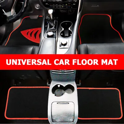 4X Universal Auto Floor Mat All Weather Carpet Red Trim Edging Sedan Hatchback • $23.99