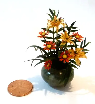 Dollhouse Miniature Flower Arrangement Handmade • $46