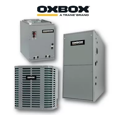 Oxbox 2 Ton 14.3 SEER2 A/C 1.5-3 Ton 21  Coil & 95% 72K BTU Furnace HVAC Package • $4280