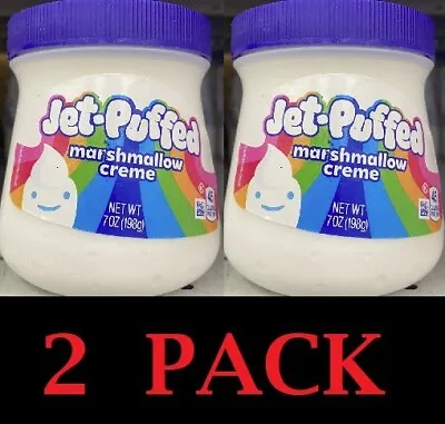 2x Kraft Jet-Puffed Marshmallow Creme Sweet Marshmallows Taste 7 Oz Jar - 2 PACK • $19.99