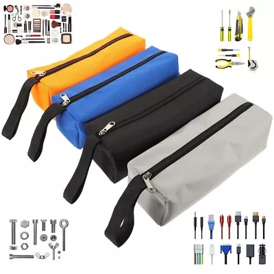 $11.98 • Buy 4X Utility Heavy Duty Tool Pouch Zipper Organizer Storage Bag Tote Bag Tools DIY