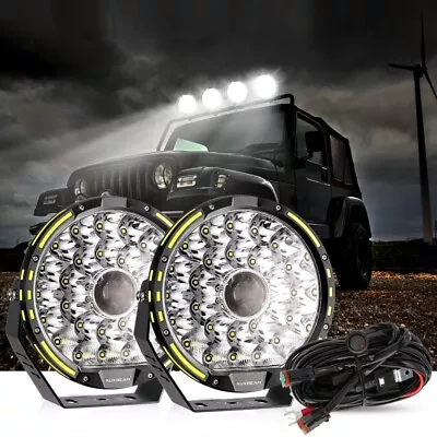 9 Inch Round Offroad Work Spot Lights LED Driving Lamp Truck SUV ATV 4x4 360-PRO • $339.99