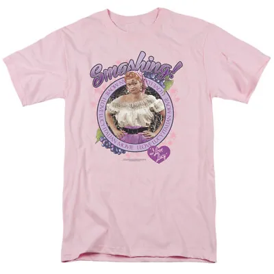 I Love Lucy Smashing Logo T Shirt Lucy Mens Licensed Classic TV Light Pink • $17.49