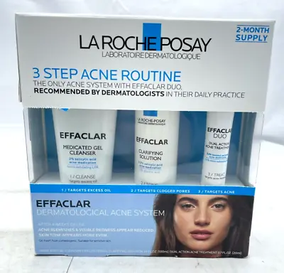 La Roche Posay 3 Step Acne Routine Effaclar 2-Month Supply 03/2025^ NEW IN BOX • $25.99