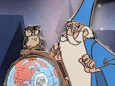 Sword In The Stone 60th Merlin And Archimedes Owl Pin Limited Edition Of 2000  • $29.95
