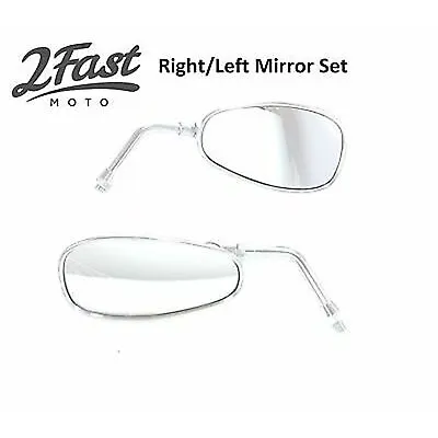 Mirror Replacement Set Right/Left Side Chrome For Yamaha  20-86833  20-86834 • $43.97