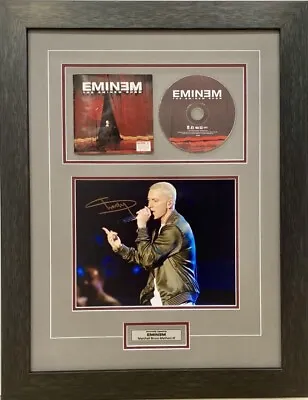 Eminem Signed Photo 8x10 Slim Shady Marshall Bruce Mathers III + CD FRAMED COA • $699