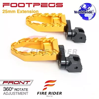BUZZ Extended Front Wide Foot Pegs Gold For XV125 Virago 97 98 99 00 • $59.22