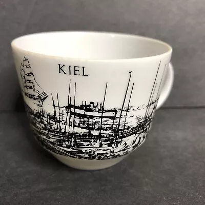 $11.09 • Buy Vintage Royal Porzellan Bavaria Germany Kiel Demitasse Cup Black White Boat